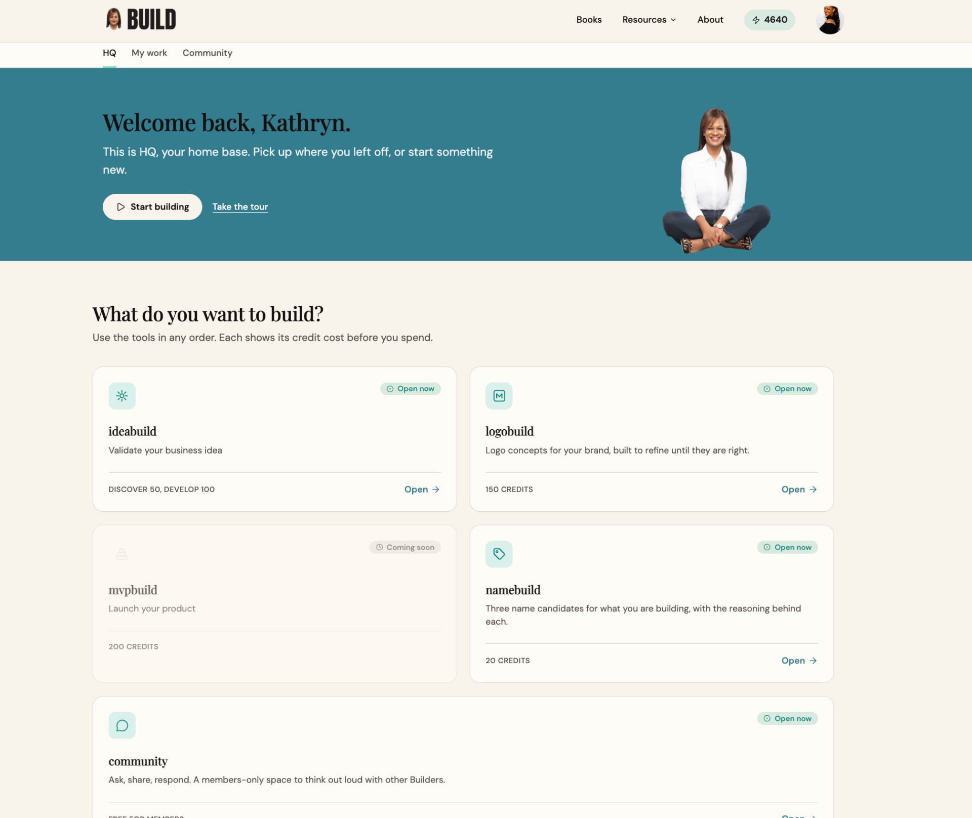 BUILD app tool view